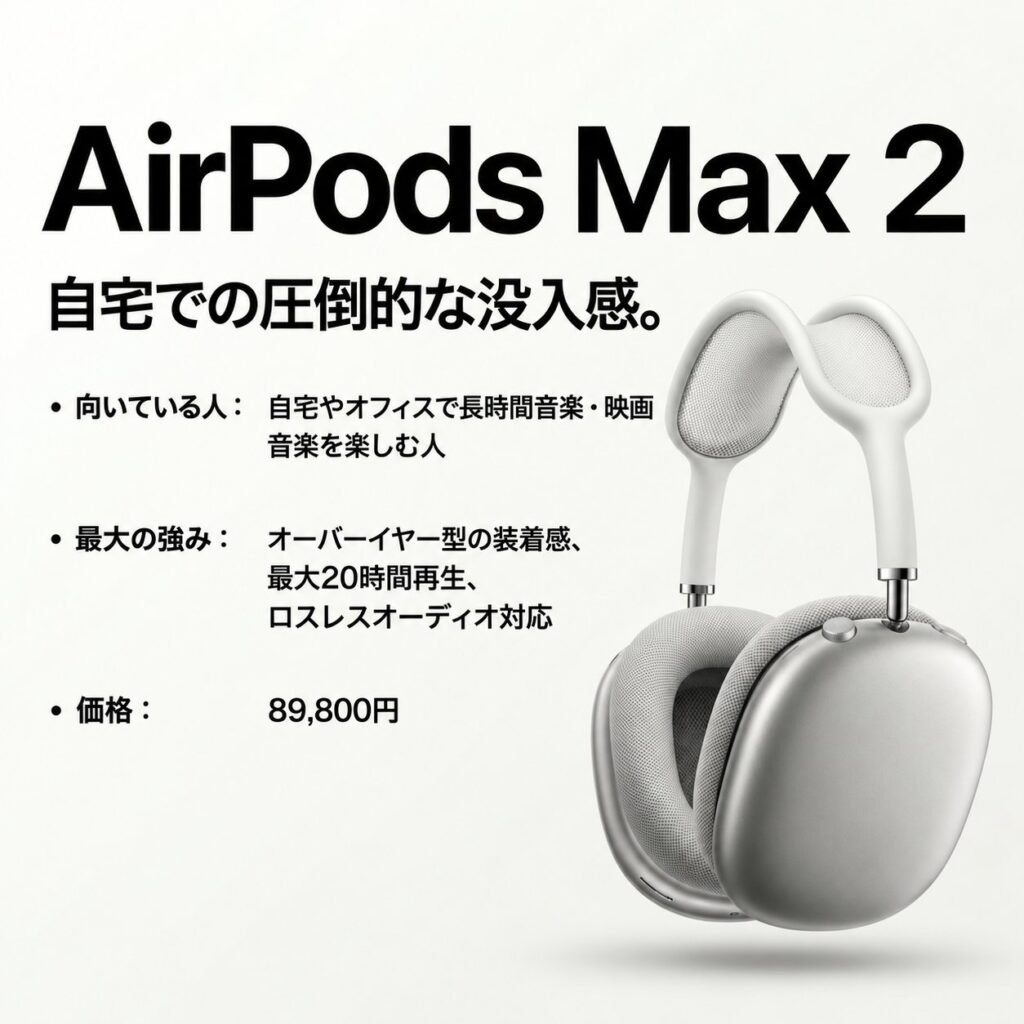 AirPodsはどれがいい？AirPods 5・Pro 3・Max 2を比較【2026年最新